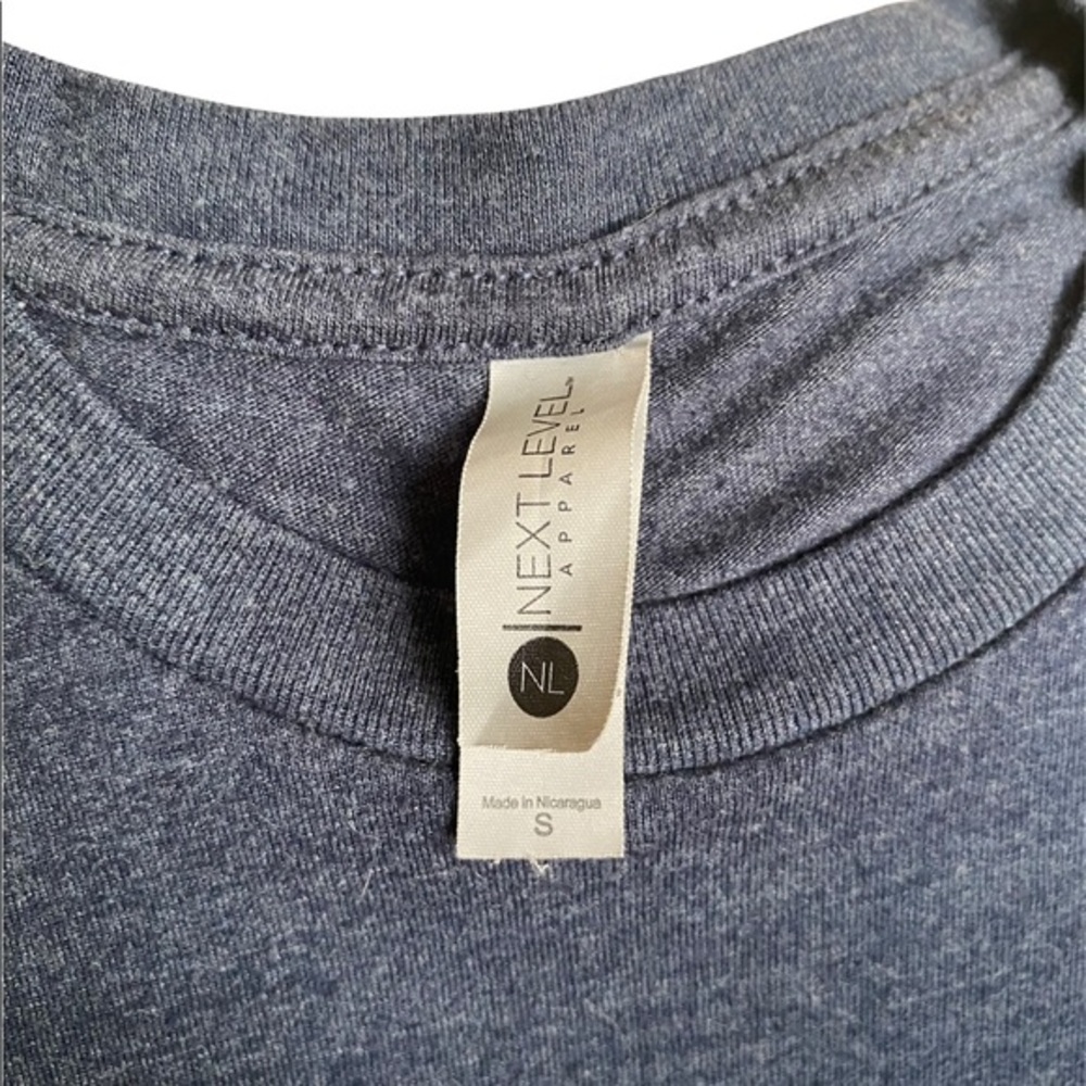 Next Level Apparel Dark Blue T-Shirt sz‎ S - Picture 4 of 4